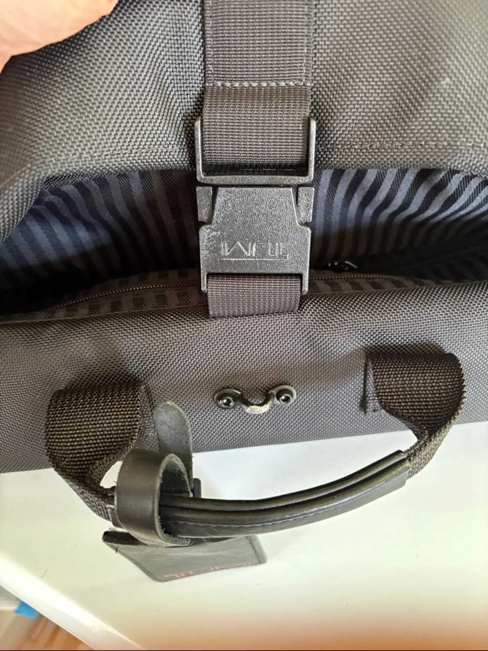 Tumi Black Ballistic Nylon Suiter Garment Bag